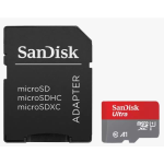 SanDisk Ultra - Scheda di memoria flash (adattatore da microSDXC a SD in dotazione) - 256 GB - A1 / UHS Class 1 / Class10 - UHS-I microSDXC